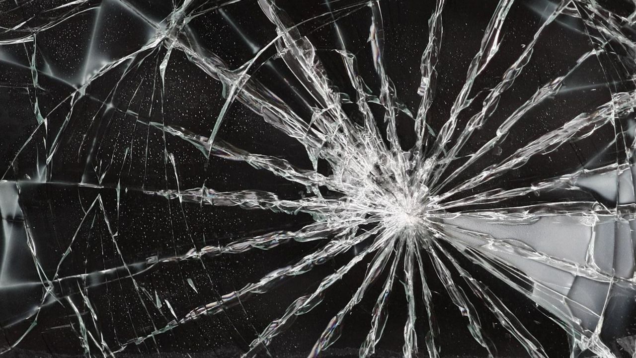 Broken glass.